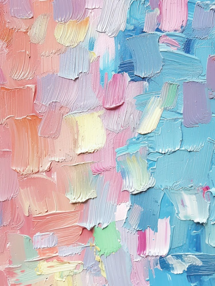 Pastels Impasto Paint Brush Strokes 11