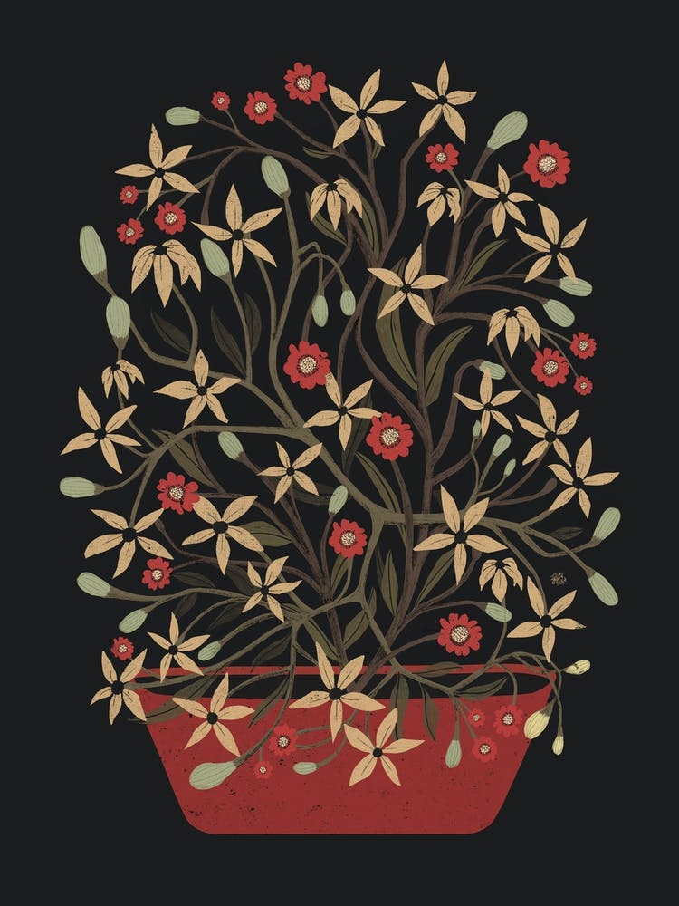 Keep Growing Flowers bouquet art