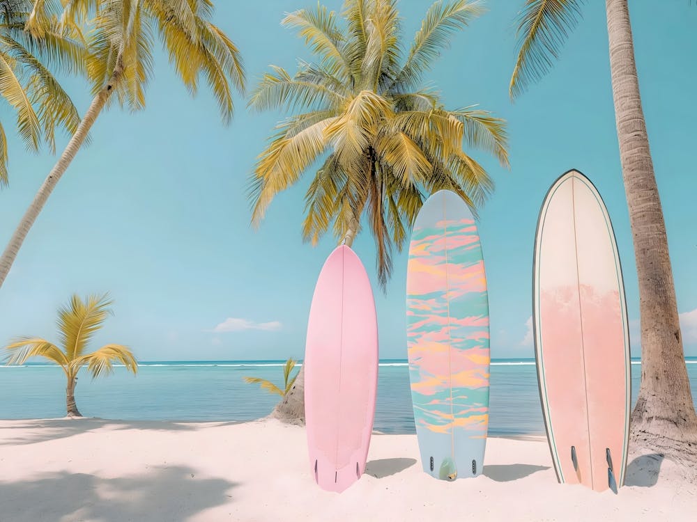 Surfboards On The Beach 4