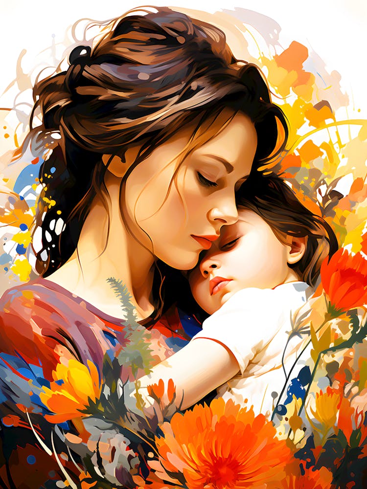 Nurturing Love Illustration Of A Mother S Care