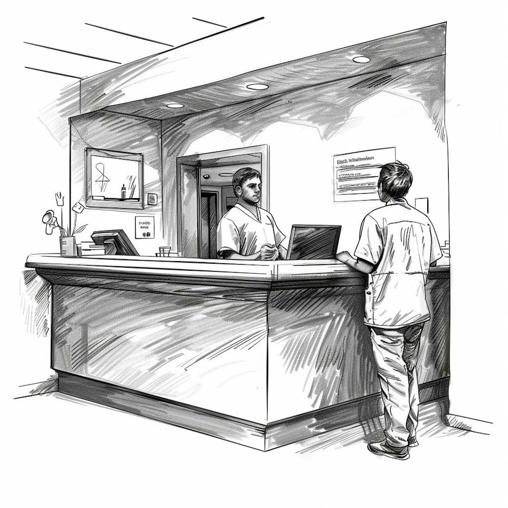 Nurse At The Front Desk