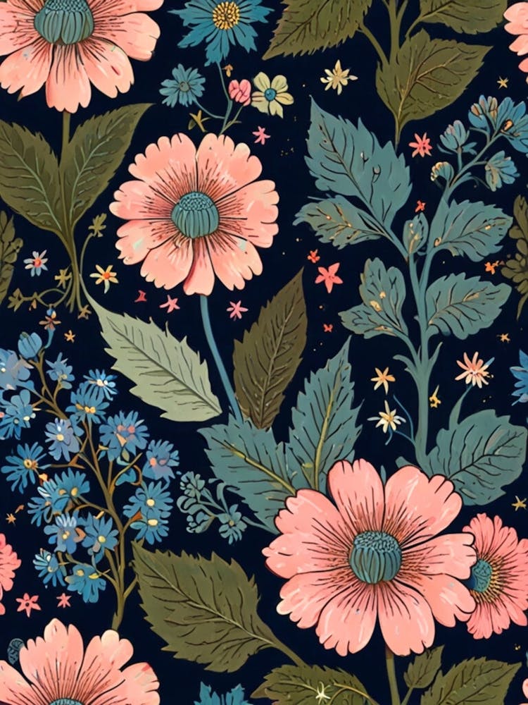 William Morris Floral Seamless Pattern 2