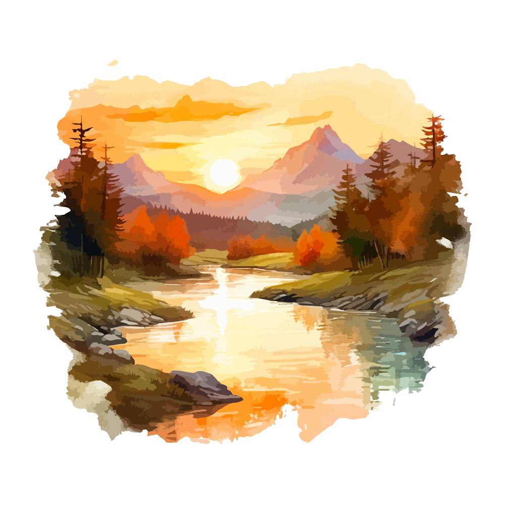 Watercolor Landscape Painting 9