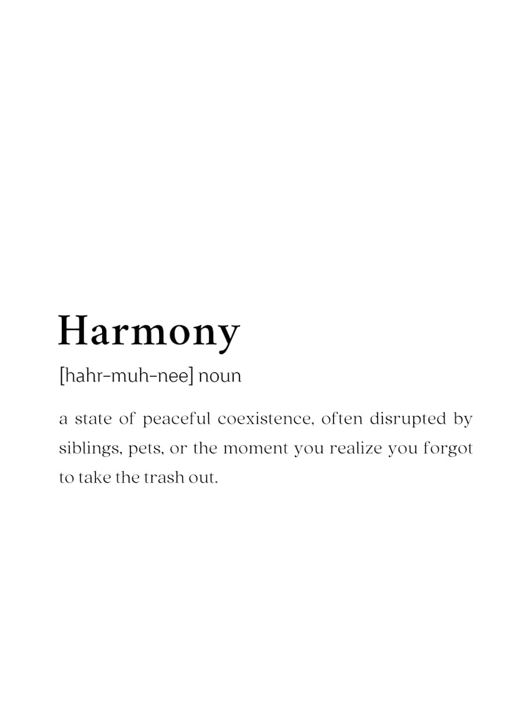 Harmony Funny Definition Wall
