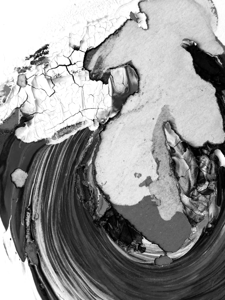 Abstract Black & White Minimalist Paint