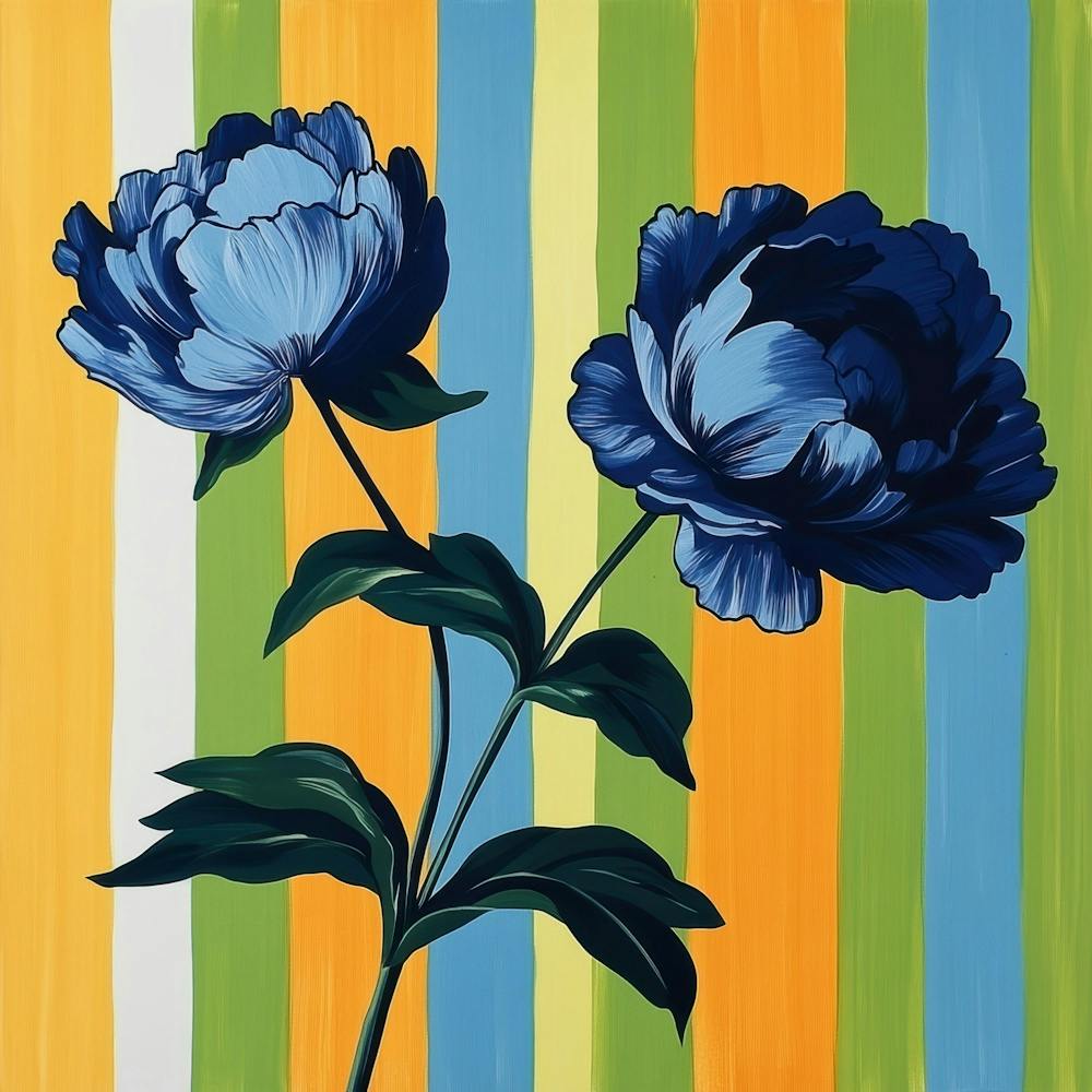 Blue Peonies 2