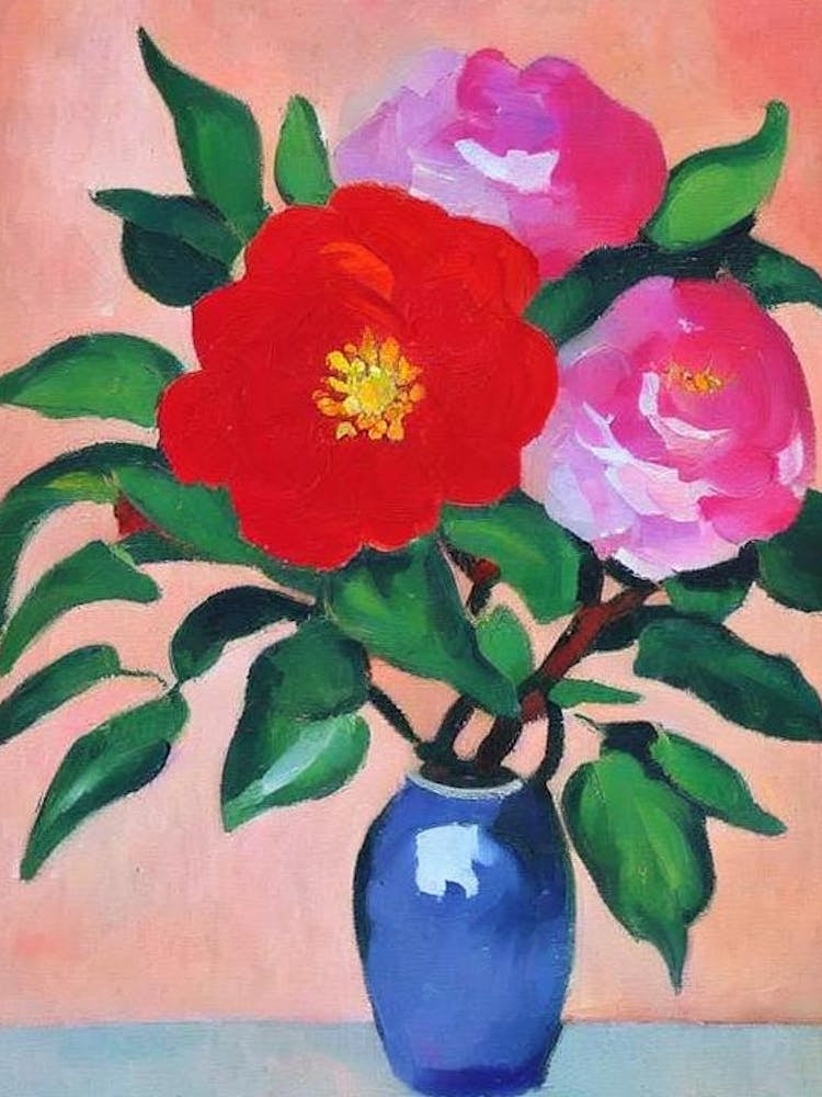 Camellia  Matisse Style Flower