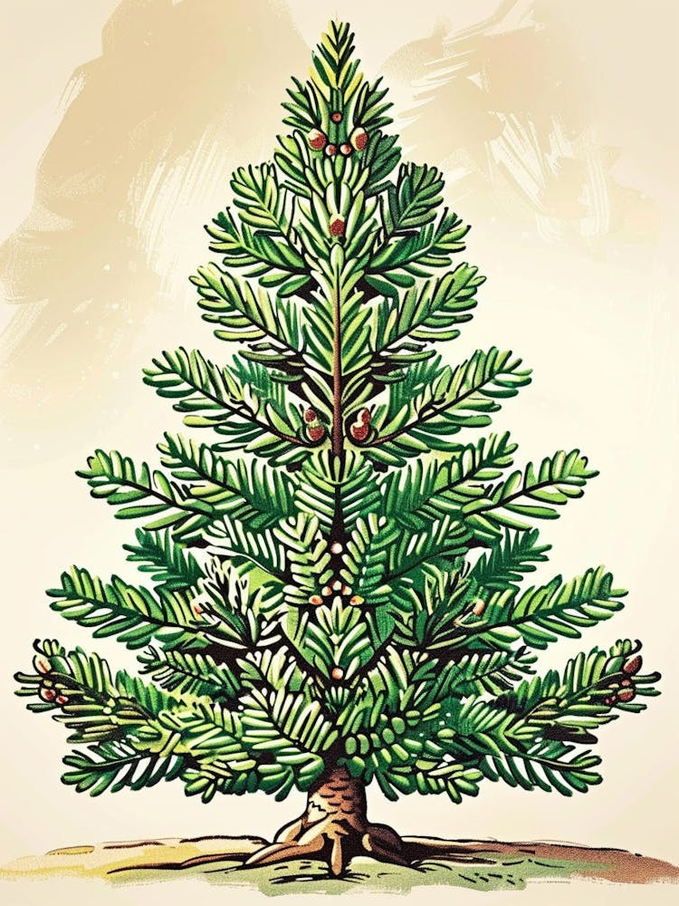 Fir Tree Storybook Illustration 3