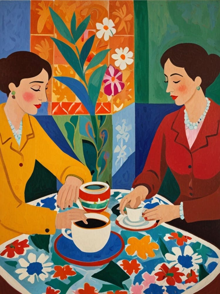 Two Women At A Table 4