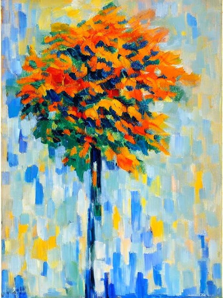 Orange Tree Matisse Inspired Flower