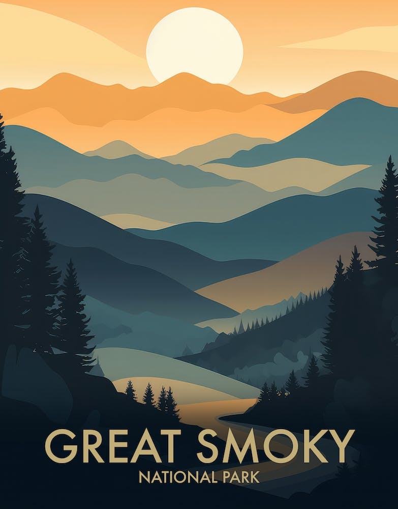 Great Smoky National Park Vintage Travel Poster 20