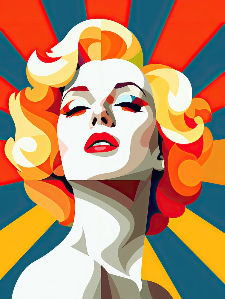 Contemporary American Woman in Pop Art