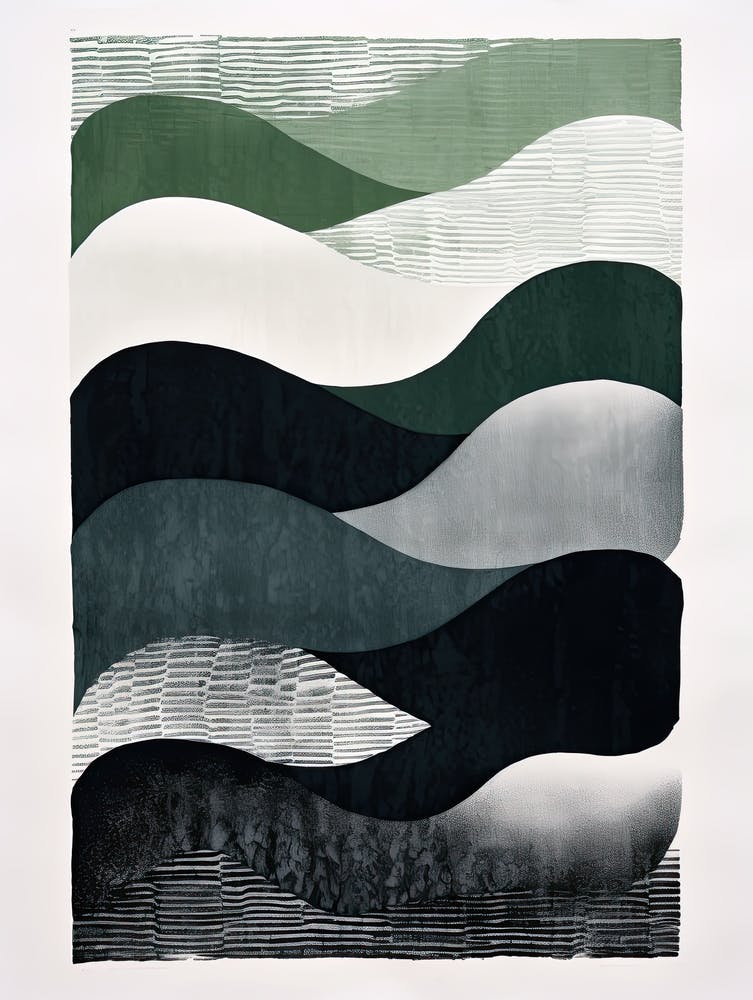 Abstract Elegance; Risograph Vintage Whispers