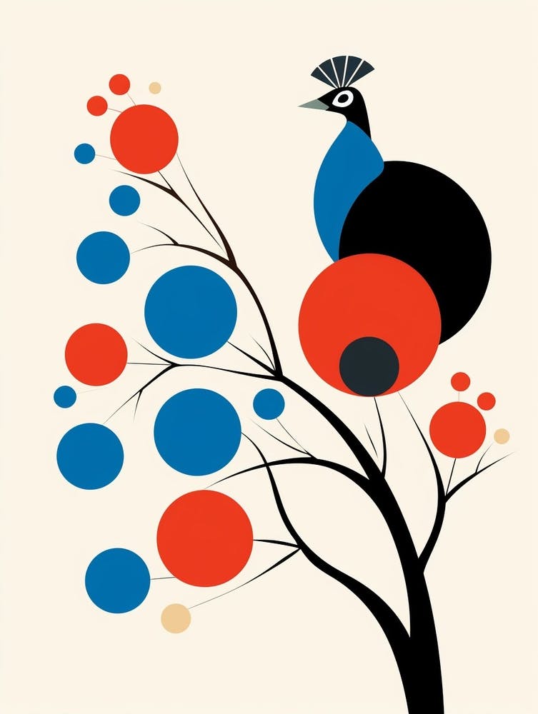 Peacock Minimalist Abstract 8