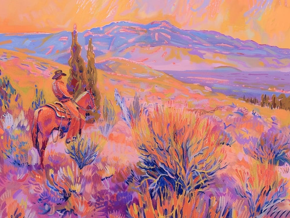 Cowboy Painting Montana
