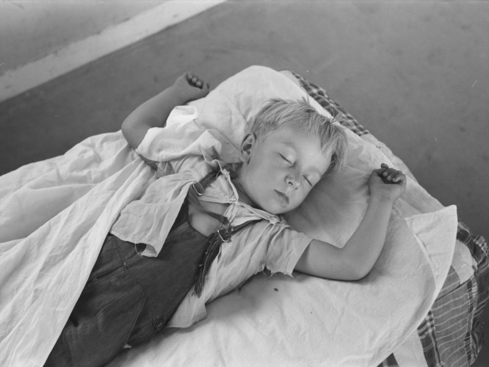 Little Boy Taking His Nap At The Work Projects Administration Nursery School At The Casa Grande Valley Farms, Pinal