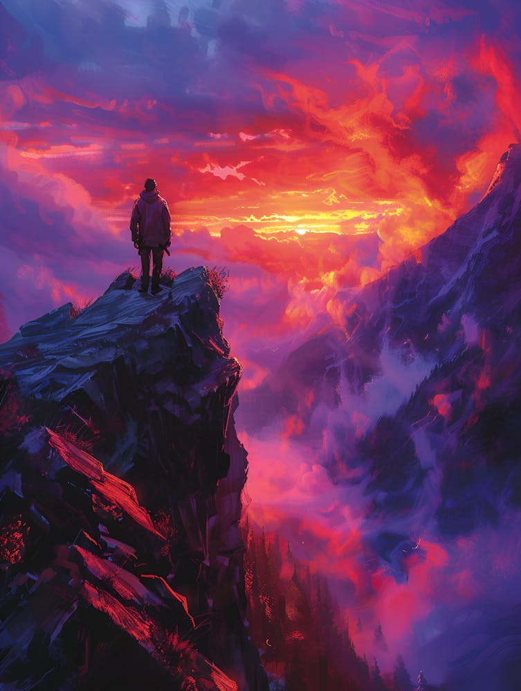 Sunset On The Cliff