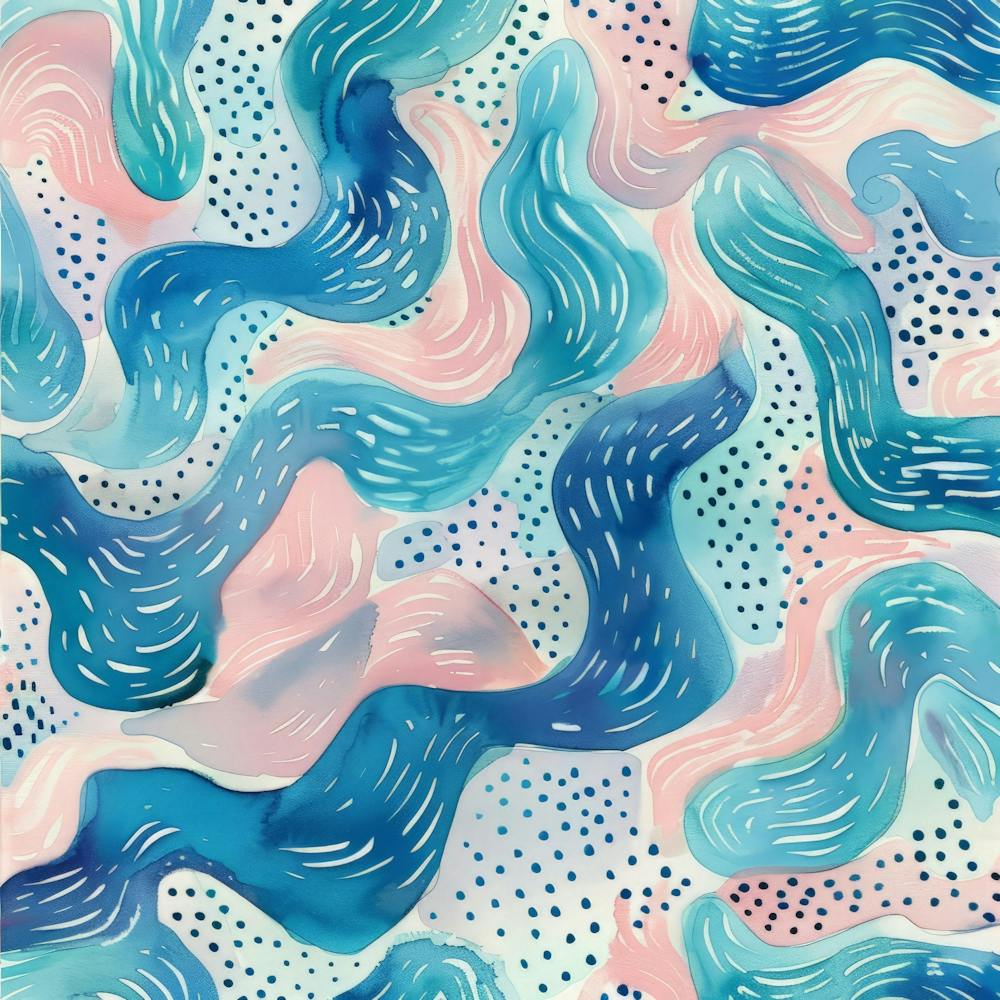 Watercolor Wavy Pattern 2