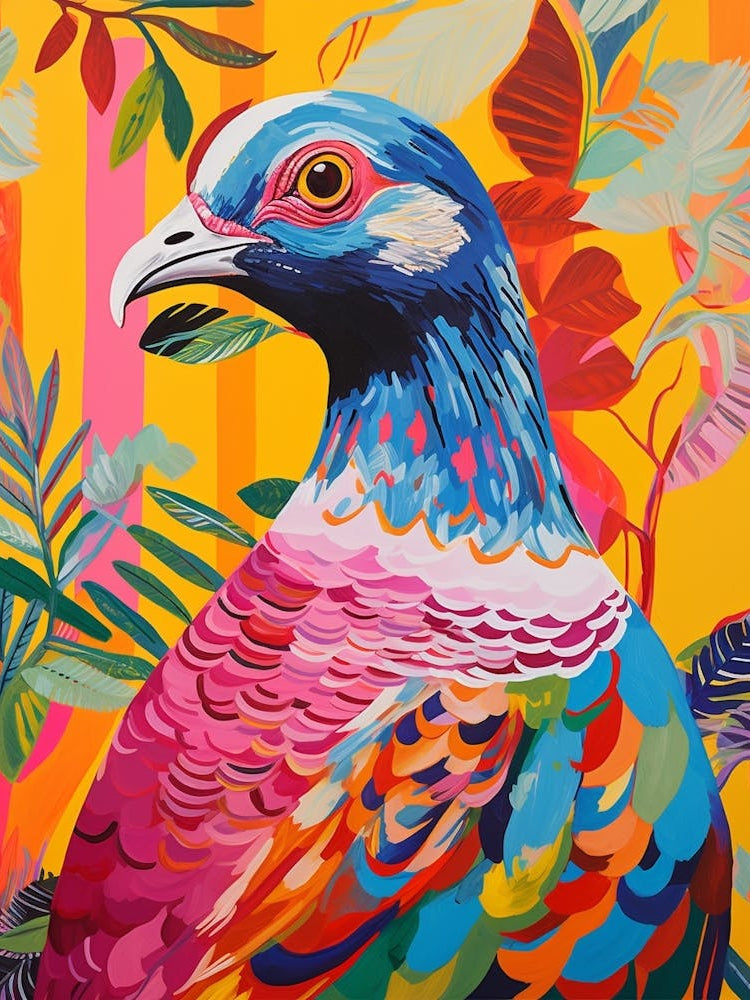 Colourful Bird Painting Grouse 3