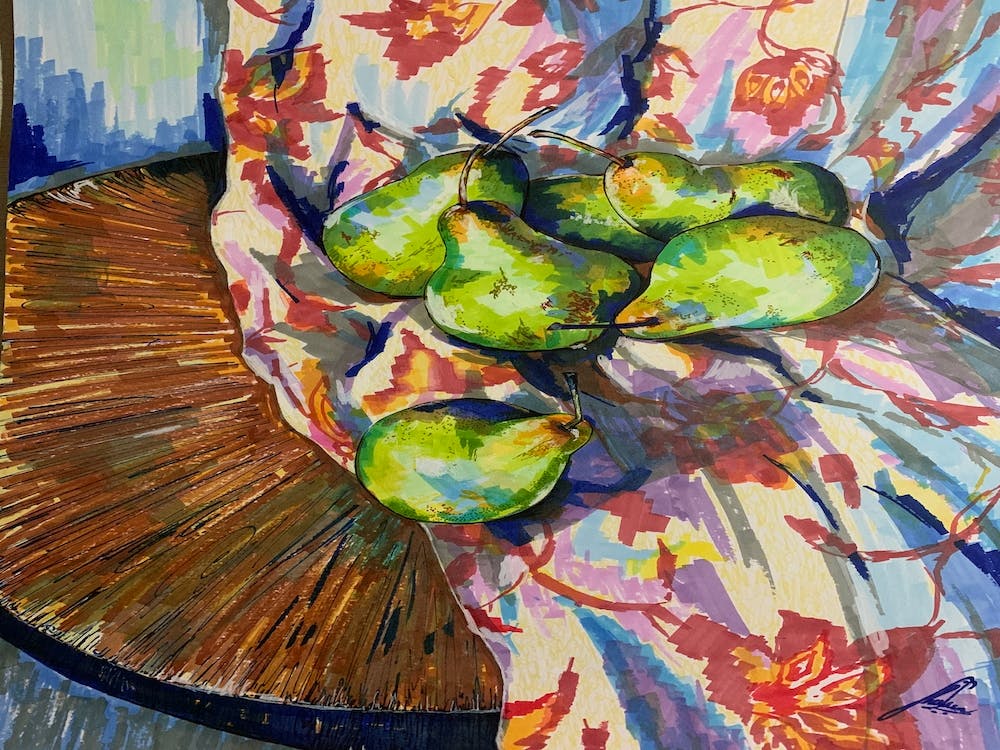 Poires Sur Une Table