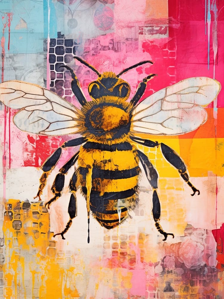 Bee Screen Print Inspired  3
