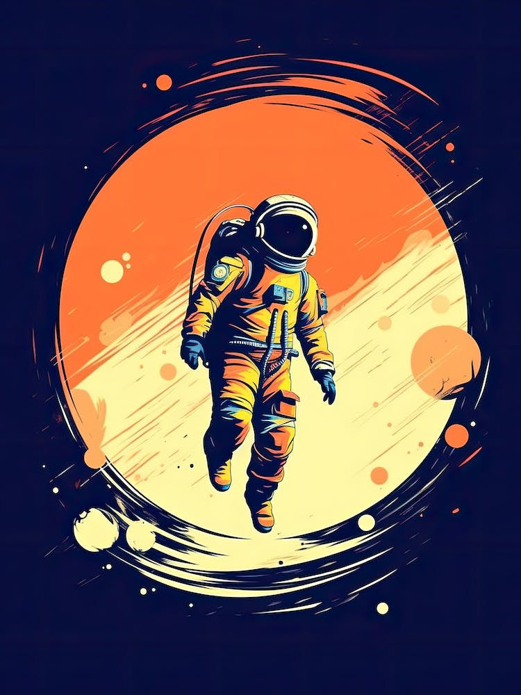 Astronaut's Voyage: Journey to the Stars