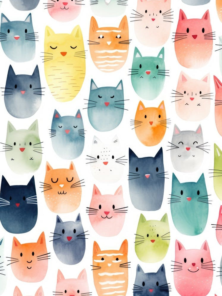 Watercolor Cats 1