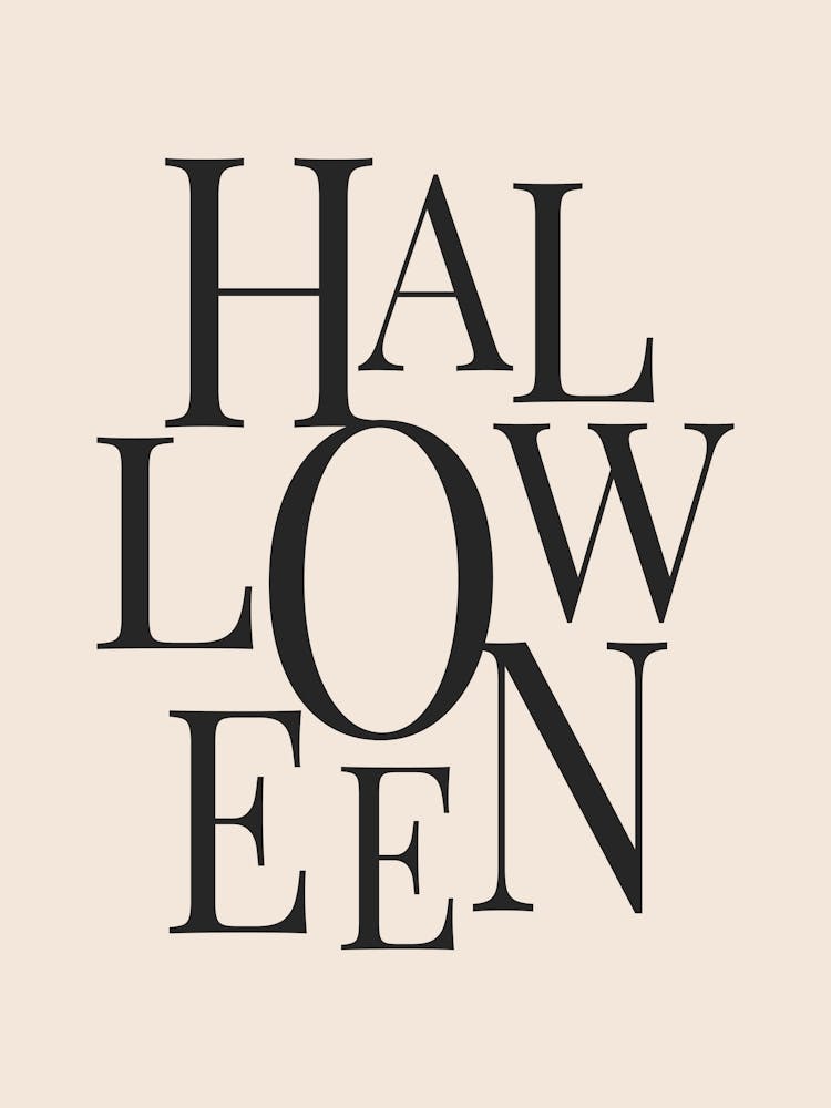 Modern Halloween Typography - Black & White