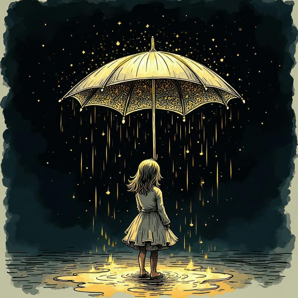 Little Girl In The Rain