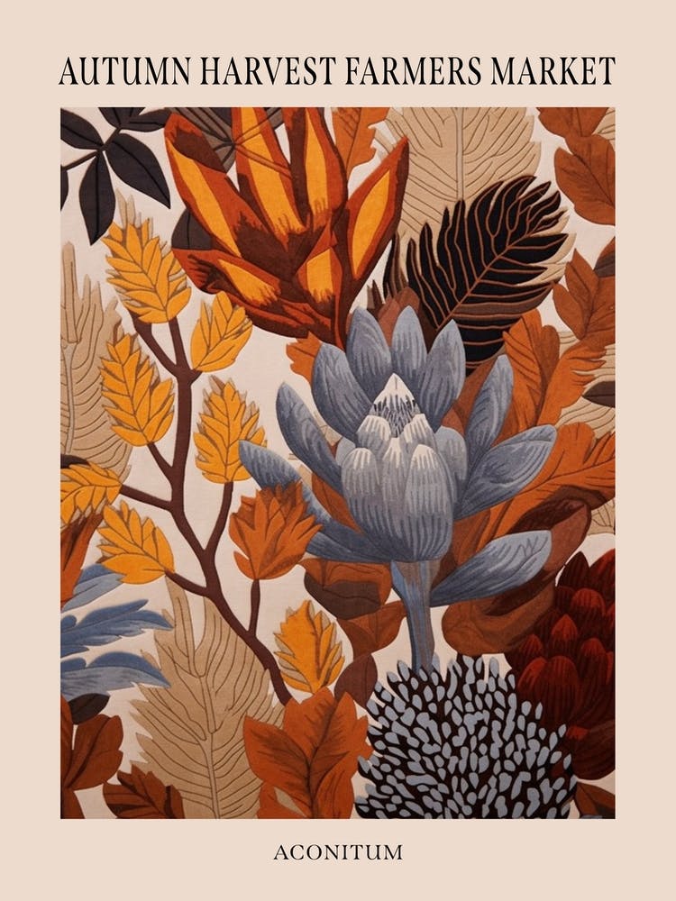 Fall Botanicals Aconitum 2 Poster