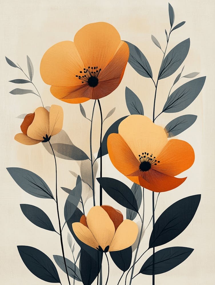 Orange Poppies 3