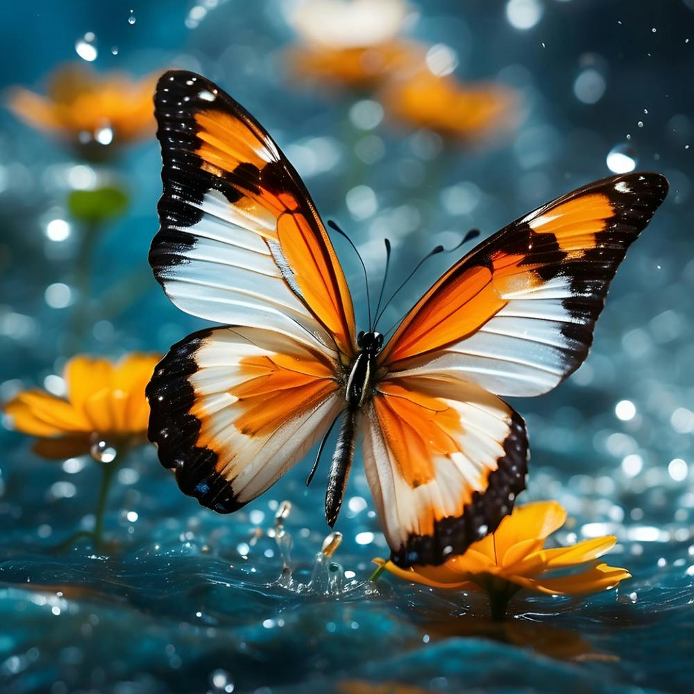 Butterfly In Water