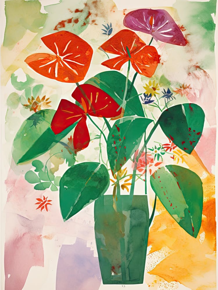 Anthurium Flower Illustration 1