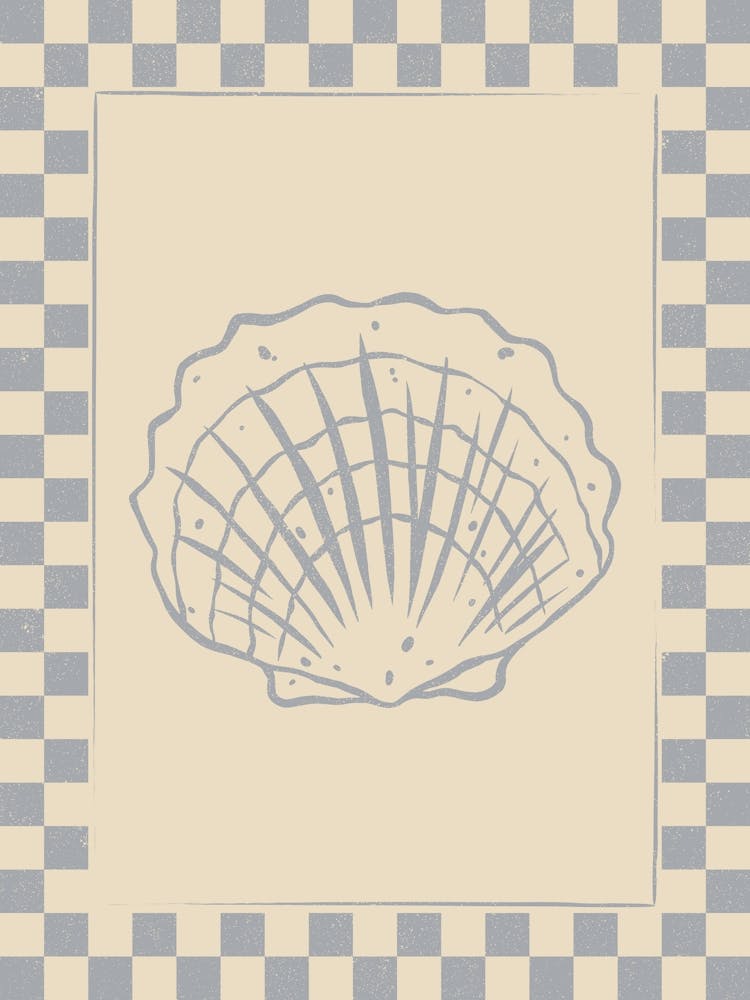 Seashell 03 with Checkered Border