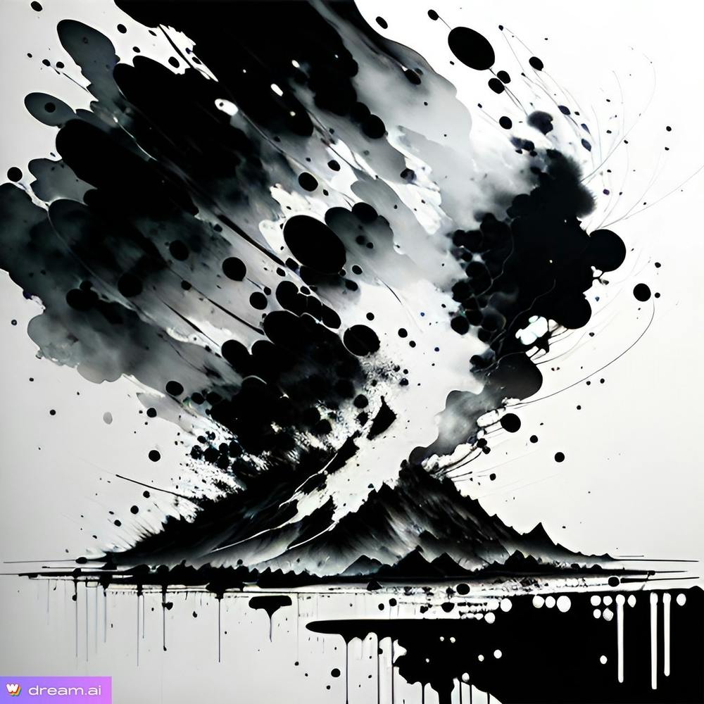 Black And White Ink Painting