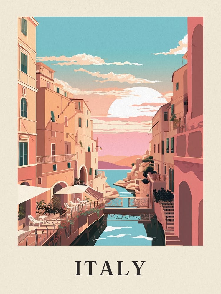 Vintage Travel Poster Italy