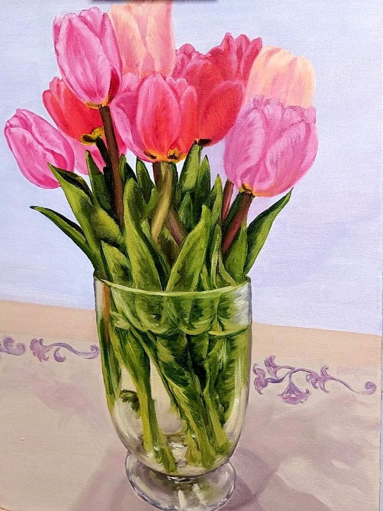 Tulips In A Vase
