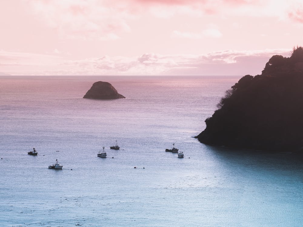 Coucher de Soleil Sur la Côte Californienne du Pacifique