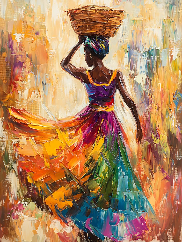 African Woman With Basket 14