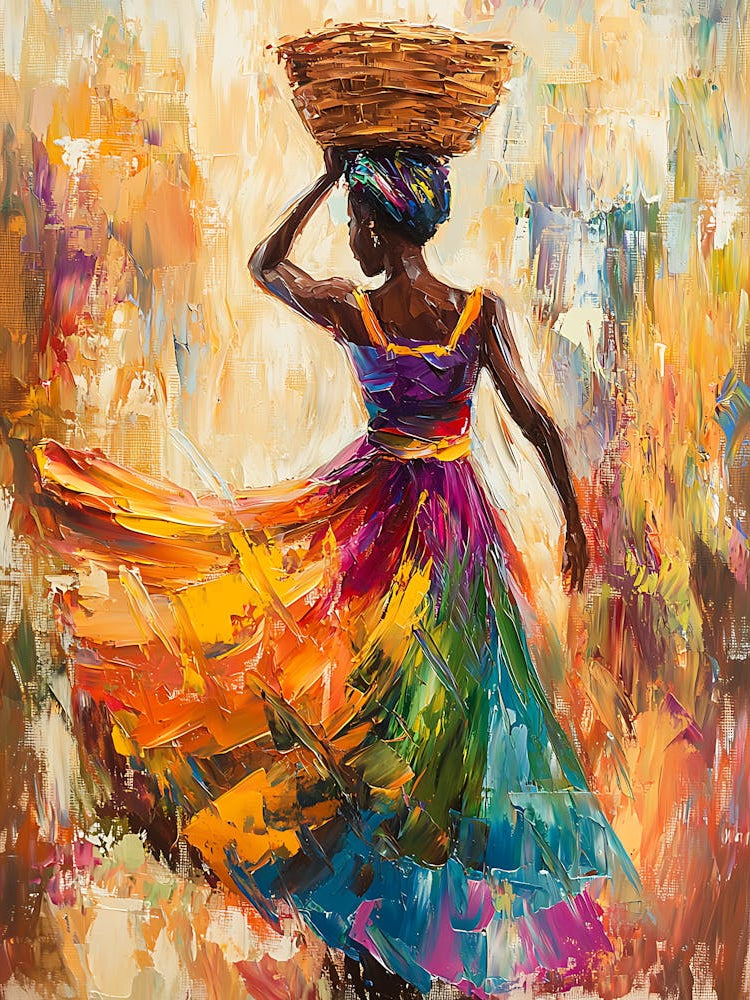 African Woman With Basket 14