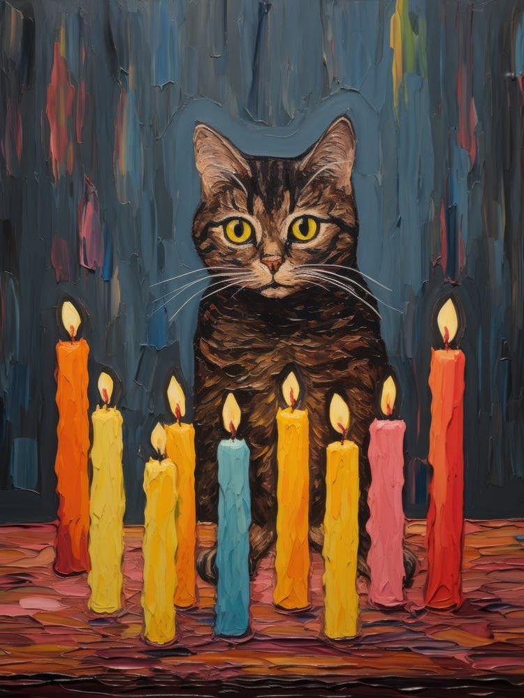 Cat and Candles 1
