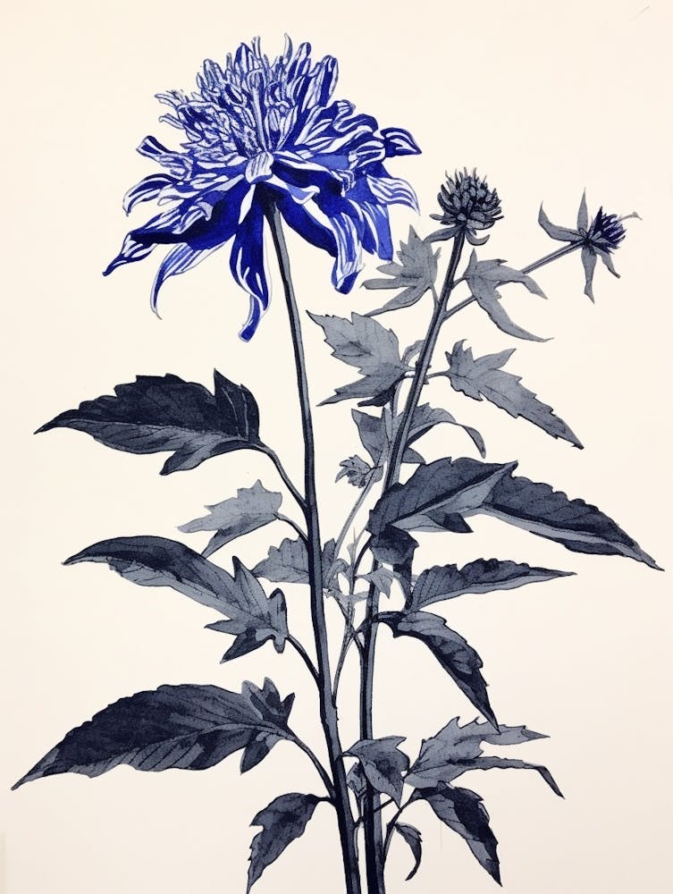 Blue Botanical Bee Balm 2