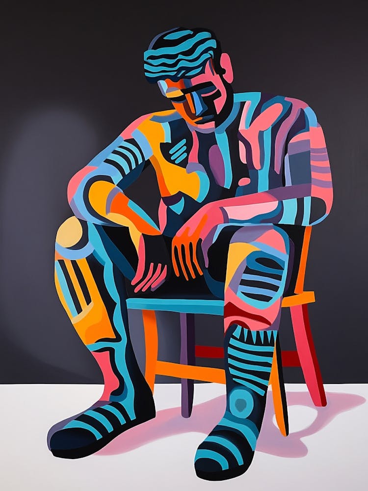 Man Sitting On A Chair 1