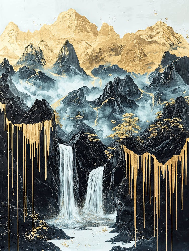 Ural Mountains Goldene Gipfel - Vergoldeter Minimalismus