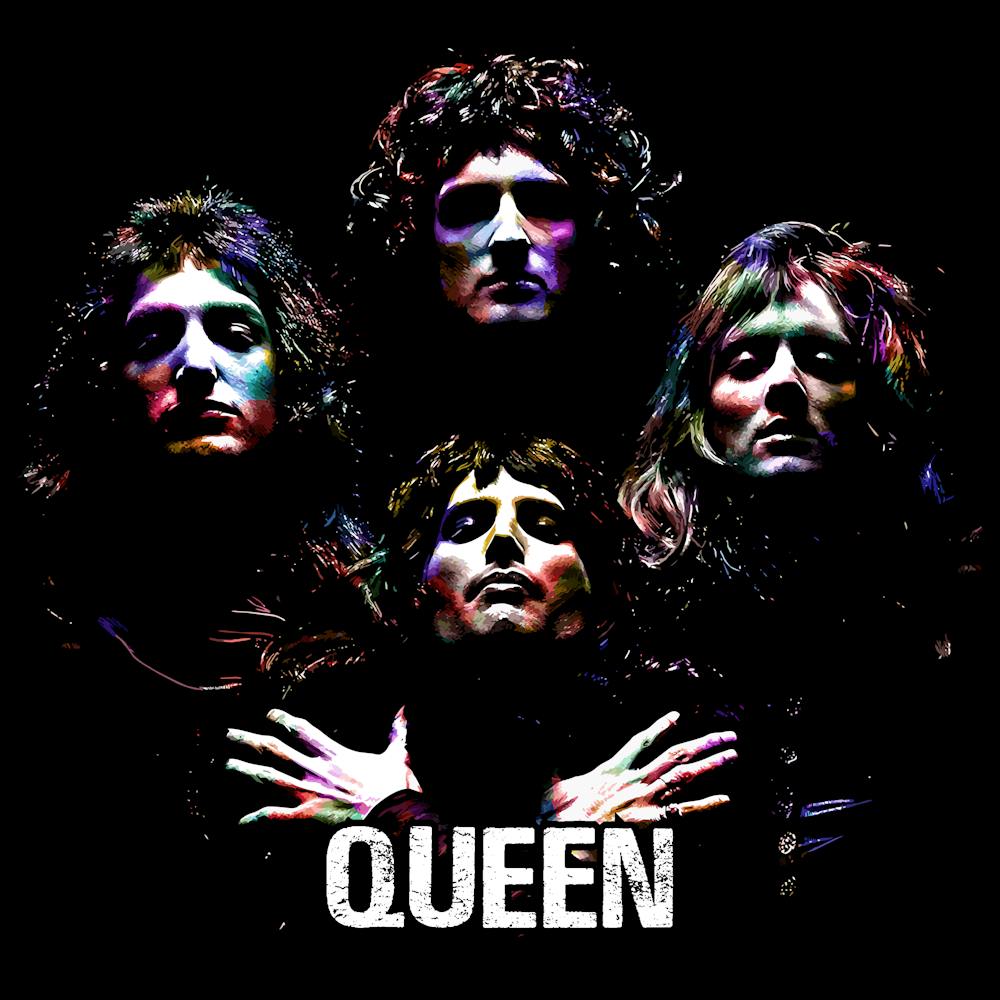 Rock Band Queen Music Legend in Colorful