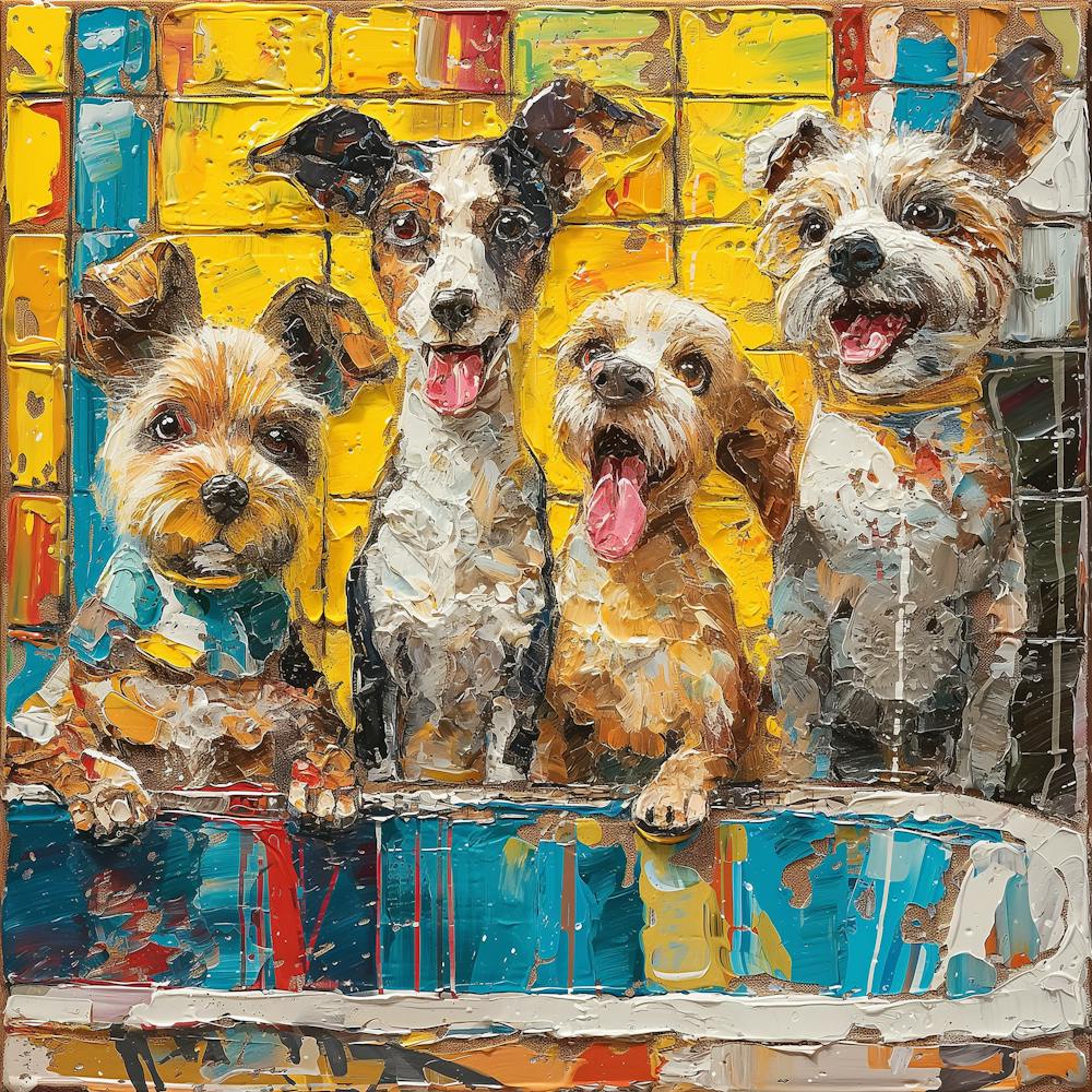 Dogs In The Bath