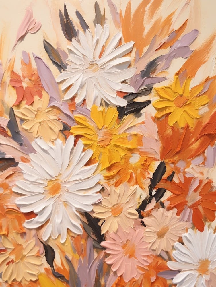 Fall Flower Painting Asters 1