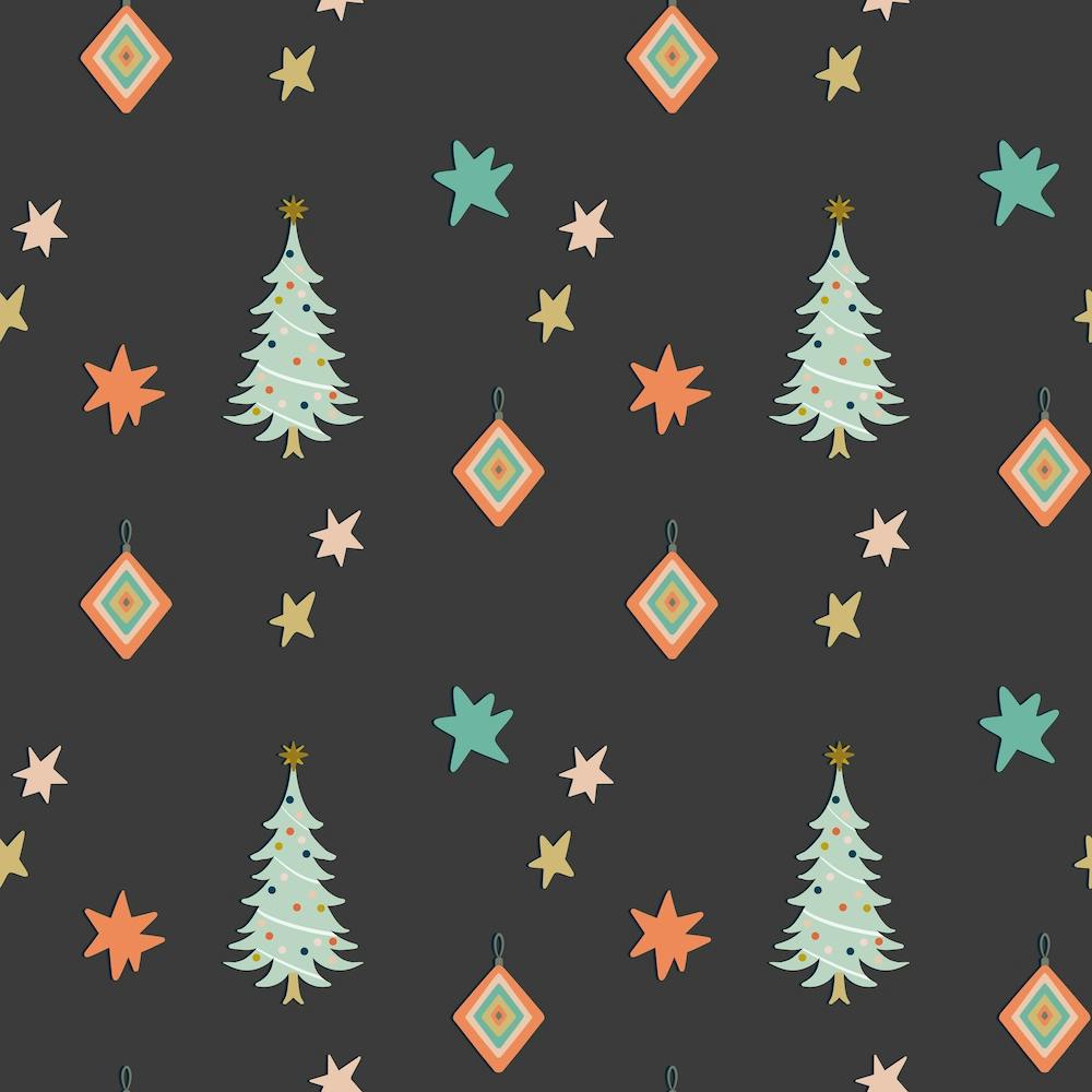 Christmas Eve Tree Seamless Pattern