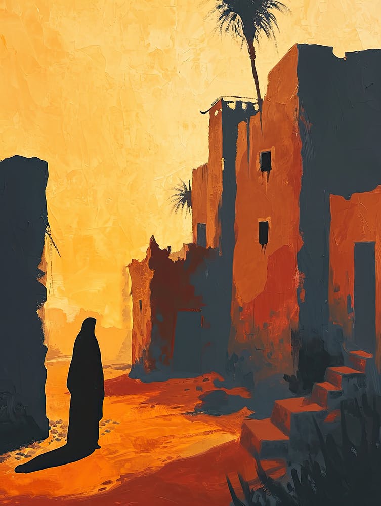 Woman In The Red Desert