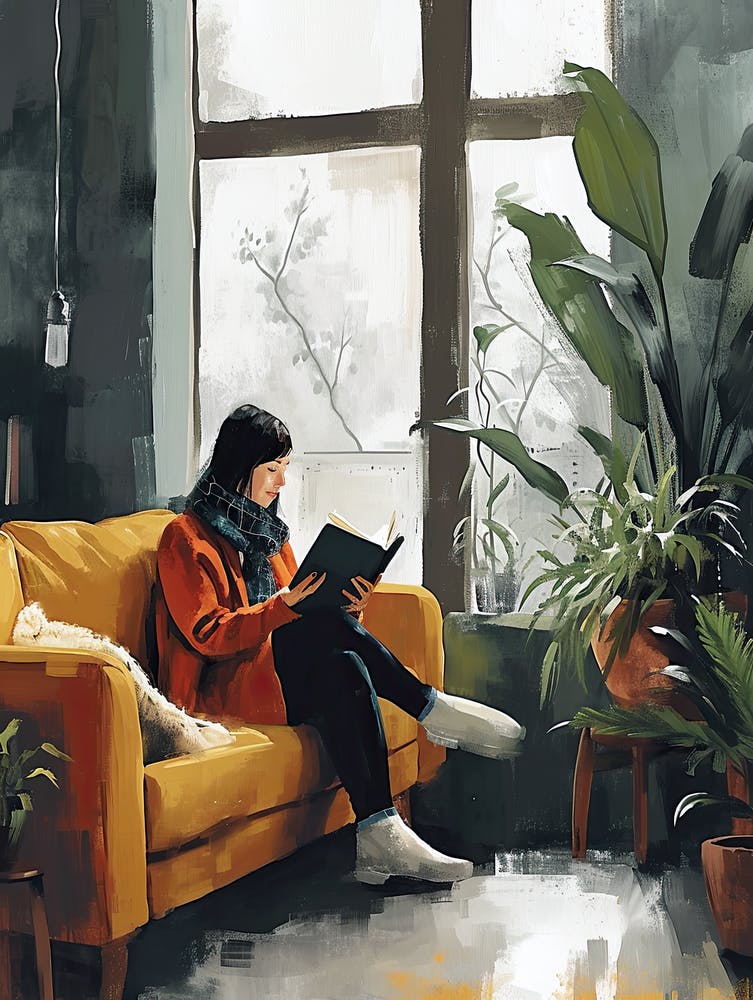 Woman Reading, Hygge
